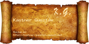 Kastner Gusztáv névjegykártya