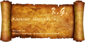 Kastner Gusztáv névjegykártya