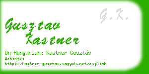 gusztav kastner business card