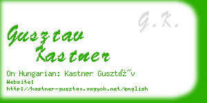 gusztav kastner business card